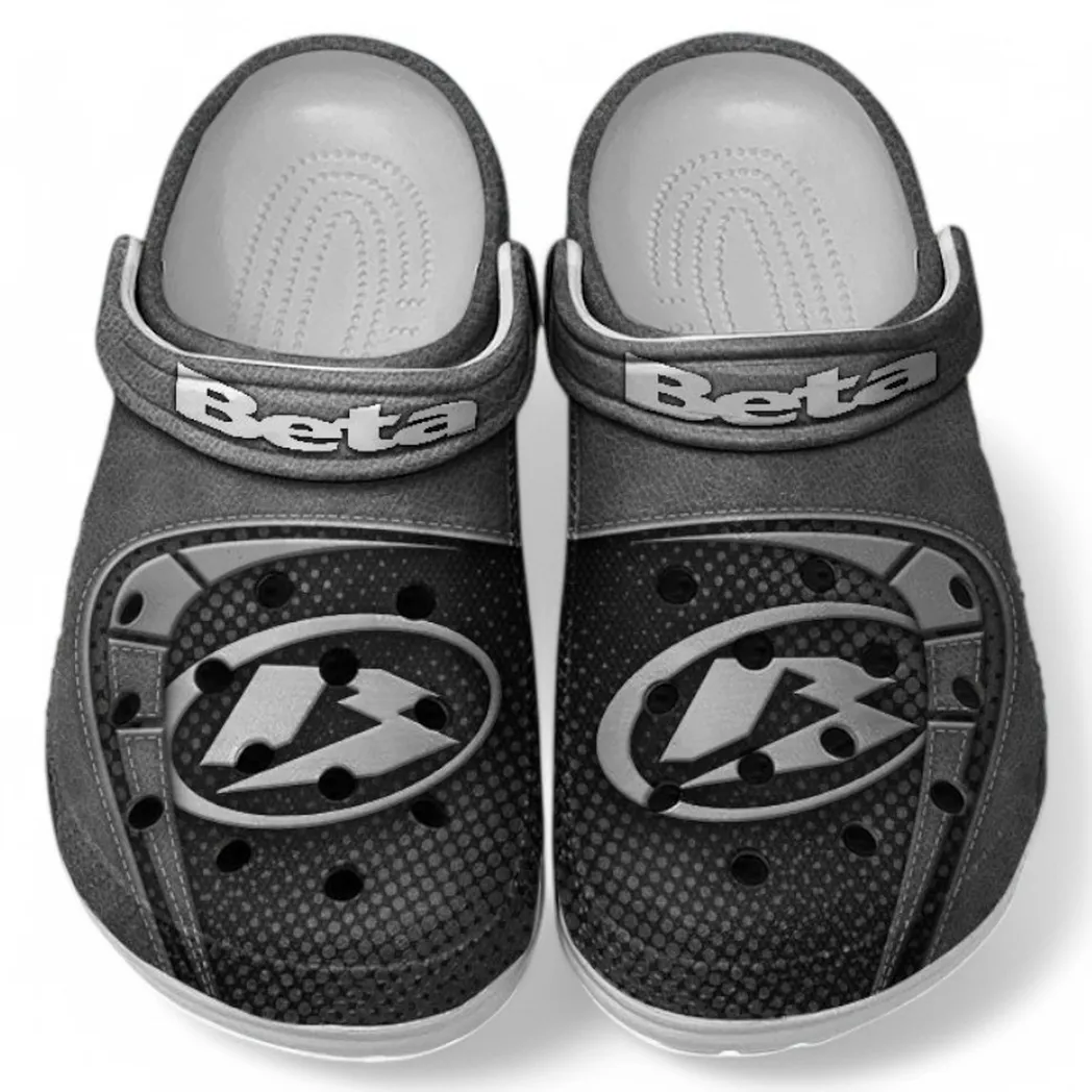 Personalized Motocross Ride Design Clog, Full Print Slip-On Footwear Gift for Car Lovers CAR183 - Gray