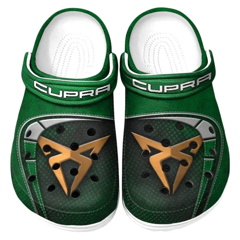 Personalized Performance Hatchback Design Clog, Full Print Slip-On Footwear Gift for Car Lovers CAR177 - Green