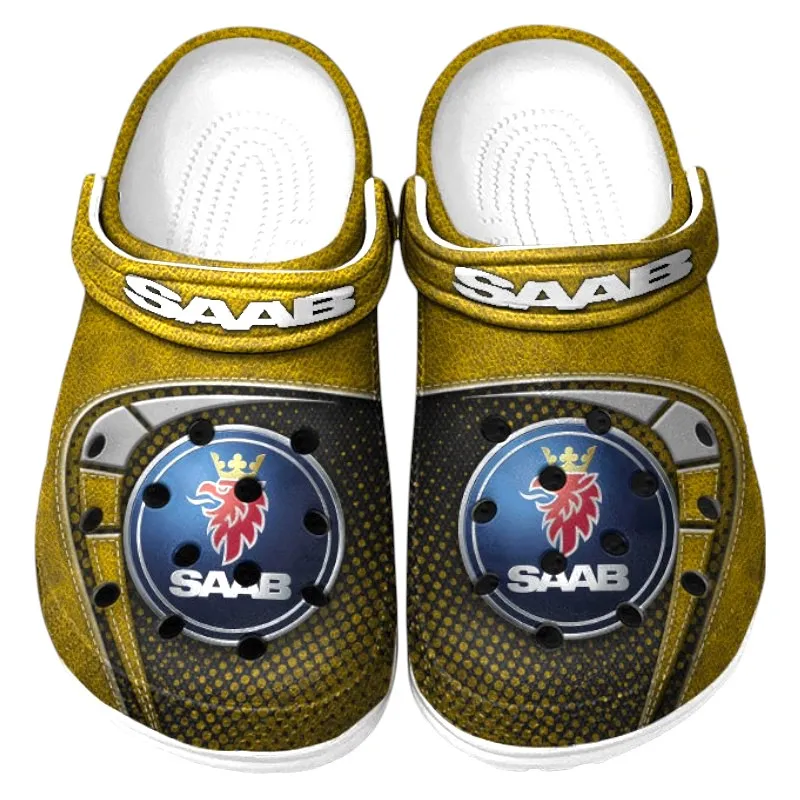 Personalized Performance Sedan Design Clog, Full Print Slip-On Footwear Gift for Car Lovers CAR177 - Yellow