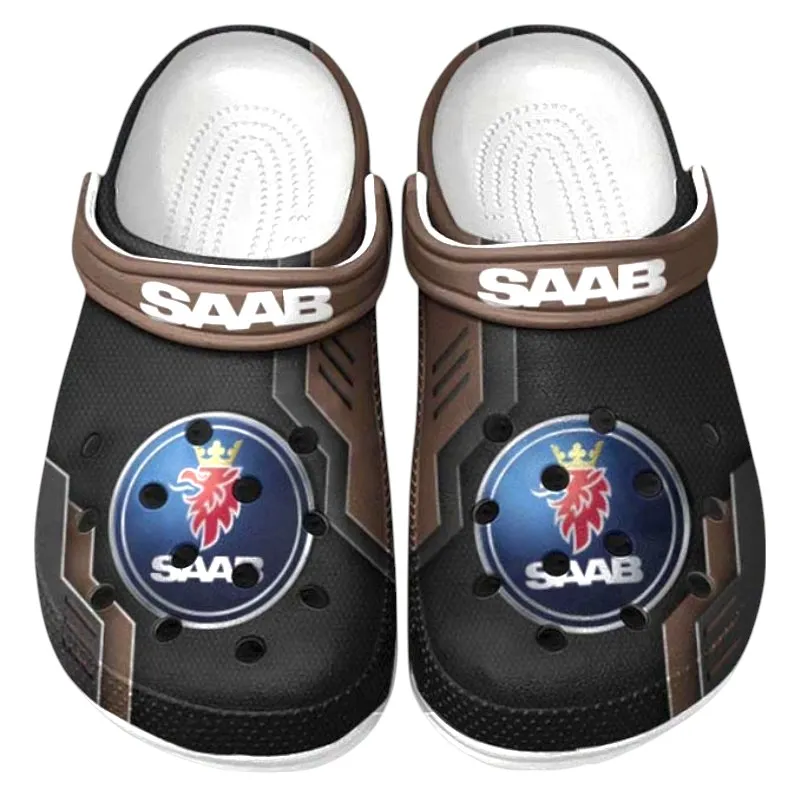Personalized Performance Sedan Design Clog, Full Print Slip-On Footwear Gift for Car Lovers CAR185 - Brown