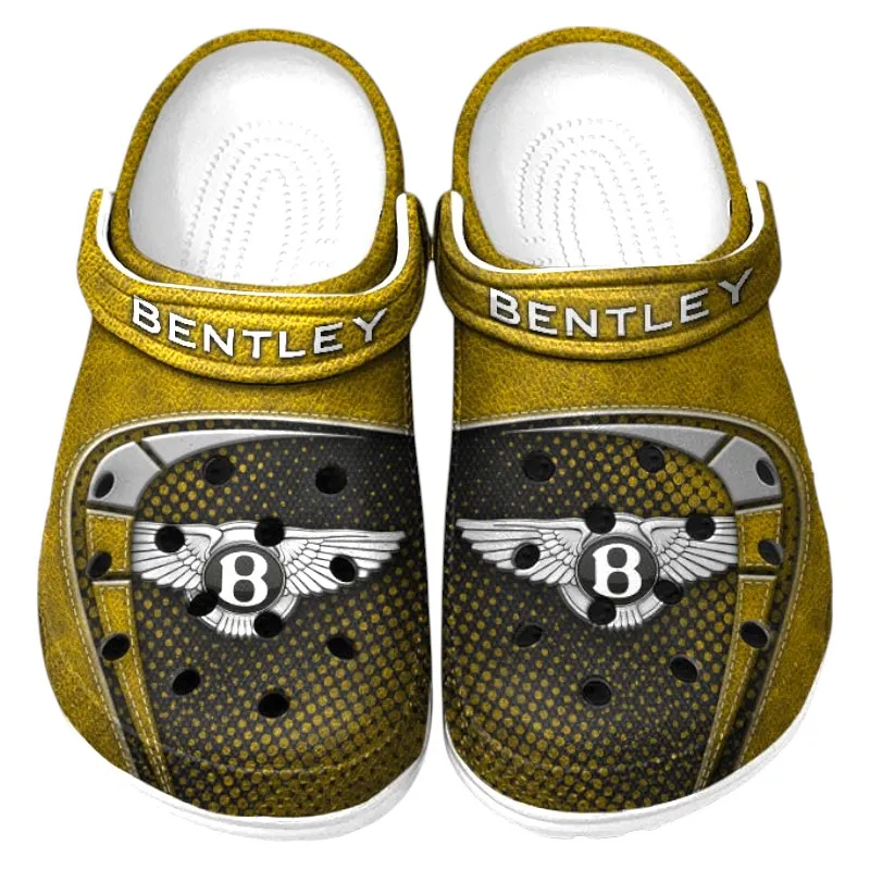 Personalized Premium Chauffeur Car Design Clog, Full Print Slip-On Footwear Gift for Car Lovers CAR177 - Yellow