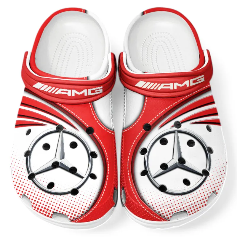 Personalized Premium Roadster Design Clog, Full Print Slip-On Footwear Gift for Car Lovers CAR181 - Red