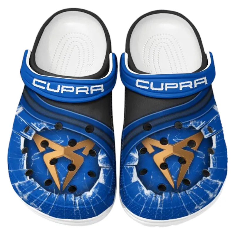 Personalized Racing-Inspired Car Design Clog, Full Print Slip-On Footwear Gift for Car Lovers CAR188 - Blue