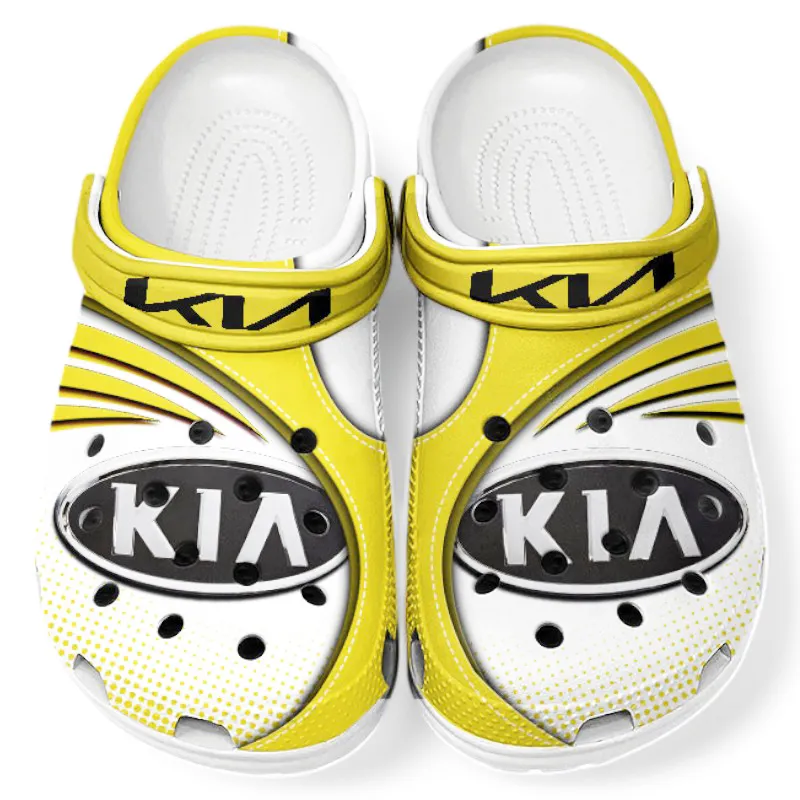 Personalized Reliable Automobile Design Clog, Full Print Slip-On Footwear Gift for Car Lovers CAR181 - Yellow