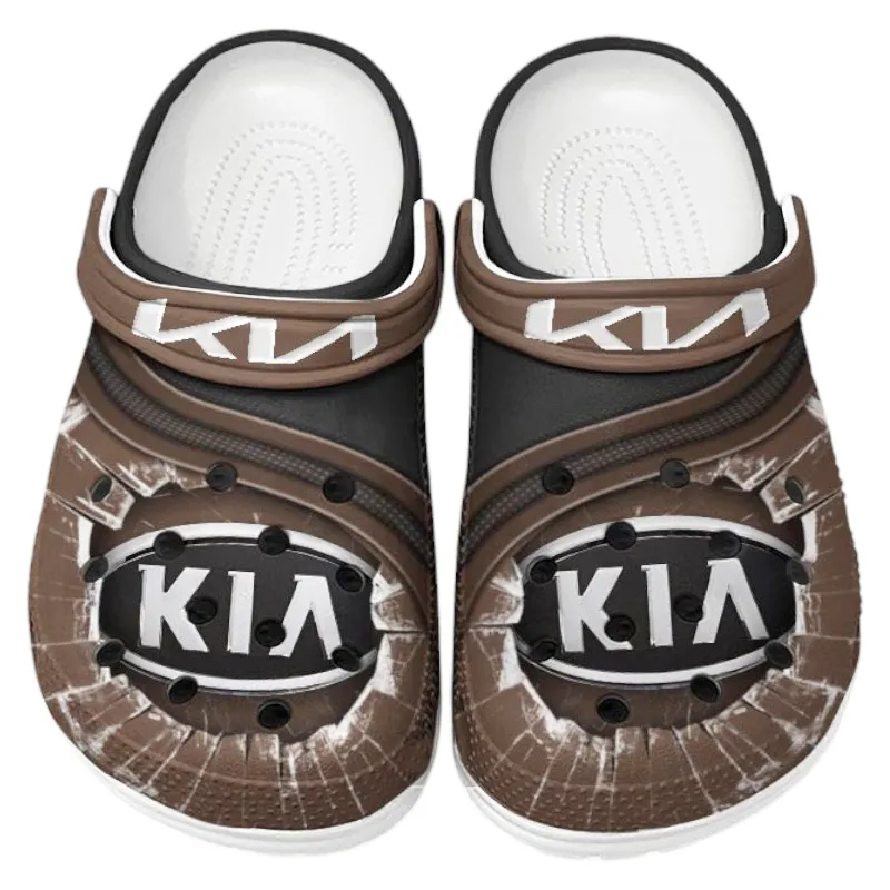 Personalized Reliable Automobile Design Clog, Full Print Slip-On Footwear Gift for Car Lovers CAR188 - Brown