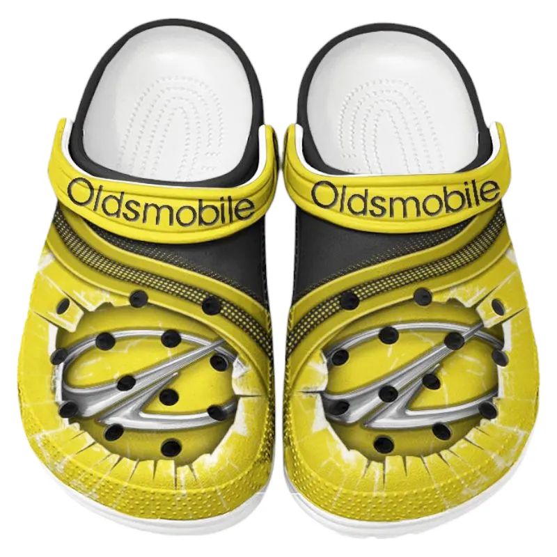 Personalized Retro Coupe Design Clog, Full Print Slip-On Footwear Gift for Car Lovers CAR188 - Yellow