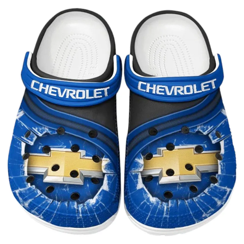 Personalized Roadster Design Clog, Full Print Slip-On Footwear Gift for Car Lovers CAR188 - Blue
