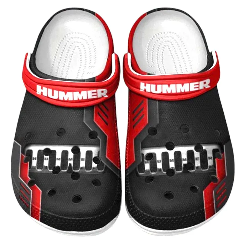 Personalized Rugged SUV Design Clog, Full Print Slip-On Footwear Gift for Car Lovers CAR185 - Red