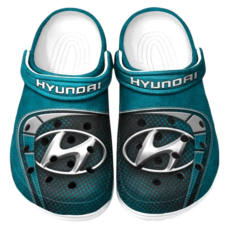 Personalized Sedan Auto Design Clog, Full Print Slip-On Footwear Gift for Car Lovers CAR177 - Cyan