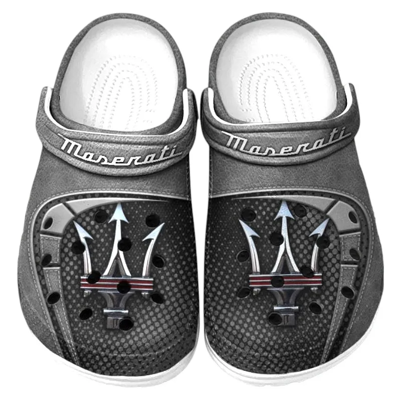Personalized Sports Car Design Clog, Full Print Slip-On Footwear Gift for Car Lovers CAR177 - Gray