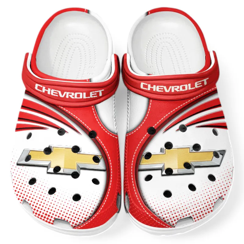 Personalized Street Racer Design Clog, Full Print Slip-On Footwear Gift for Car Lovers CAR181 - Red