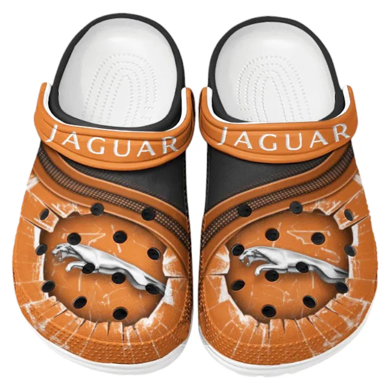 Personalized Stylish Luxury Vehicle Design Clog, Full Print Slip-On Footwear Gift for Car Lovers CAR188 - Orange