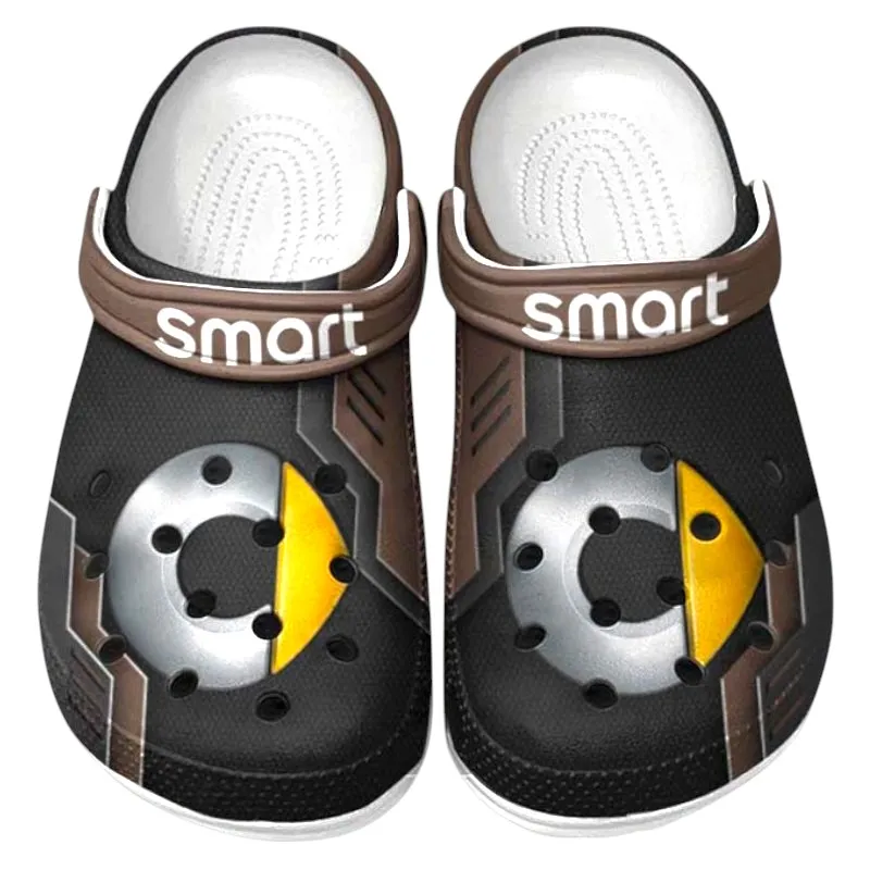 Personalized Subcompact Automobile Design Clog, Full Print Slip-On Footwear Gift for Car Lovers CAR185 - Brown