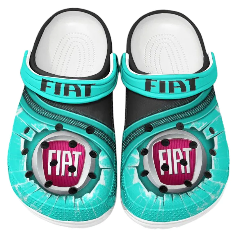 Personalized Urban-Friendly Vehicle Design Clog, Full Print Slip-On Footwear Gift for Car Lovers CAR188 - Cyan