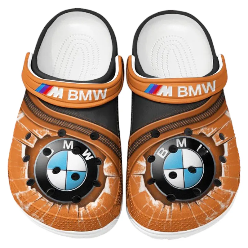 Personalized Urban Luxury Auto Design Clog, Full Print Slip-On Footwear Gift for Car Lovers CAR188 - Orange