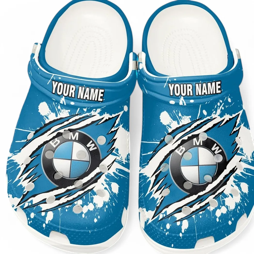 Personalized Urban Two-Wheeler Design Clog, Full Print Slip-On Footwear Gift for Car Lovers CAR560 - White