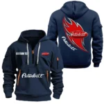 Hoodie Half Zipper Exclusive Logo Gift For Long-Haul Truck Enthusiasts CAR170 - Navy