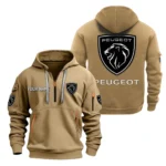 Compact Legend Hoodie Half Zipper, All Over Print Hoodie Gift For Compact Legend Enthusiasts CAR200 - Khaki