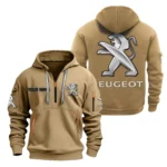 Hoodie Half Zipper Exclusive Logo Gift For European Ride Enthusiasts CAR200 - Khaki