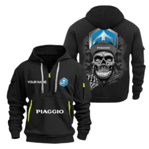 Hoodie Half Zipper Exclusive Logo Gift For Compact Motorbike Enthusiasts CAR166 - Black