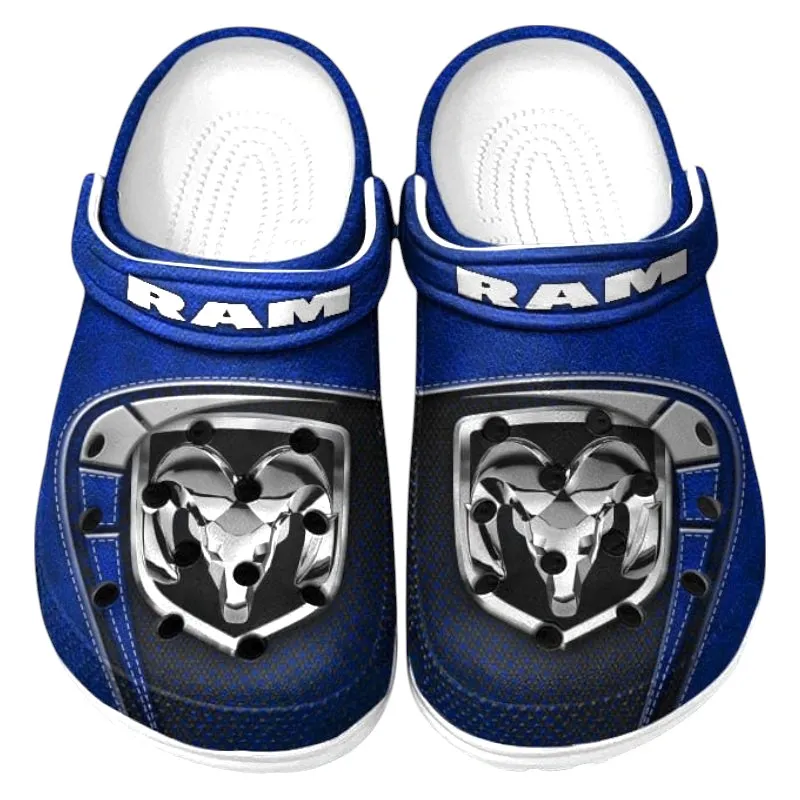 Pickup Truck Brand Culture Clog, Stylish All Over Print Lightweight Shoes for Auto Fans and Streetwear Style CAR177 - Blue