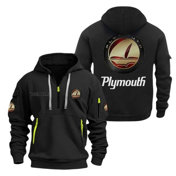 American Cruiser Hoodie Half Zipper, Exclusive Logo Hoodie For American Cruiser Enthusiasts CAR200 - Black