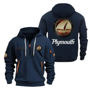Nostalgic Car Hoodie Half Zipper, All Over Print Hoodie Gift For Nostalgic Car Enthusiasts CAR200 - Navy