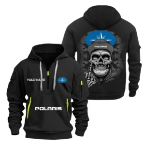 Hoodie Half Zipper Exclusive Logo Gift For Cafe Racer-Inspired Bike Enthusiasts CAR166 - Black