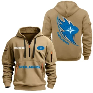 Rugged Ride Hoodie Half Zipper, All Over Print Hoodie Gift For Rugged Ride Enthusiasts CAR170 - Khaki