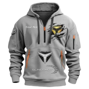 Hoodie Half Zipper Exclusive Logo Gift For Exotic Road Machine Enthusiasts CAR113 - Gray