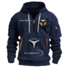 Hoodie Half Zipper Exclusive Logo Gift For Open-Cockpit Vehicle Enthusiasts CAR113 - Navy