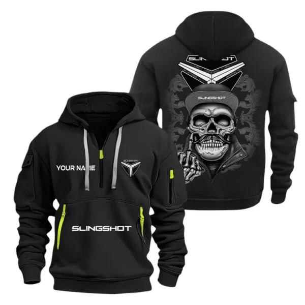 Hoodie Half Zipper Exclusive Logo Gift For Lightweight Roadster Enthusiasts CAR166 - Black