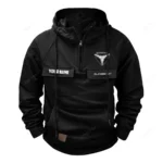 Performance Three-Wheeler Tactical Quarter Zip Hoodie, Exclusive Logo Hoodie For Car Enthusiasts CAR109 - Black