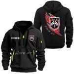 Hoodie Half Zipper Exclusive Logo Gift For Vintage Ride Enthusiasts CAR170 - Black