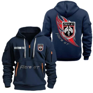 Collectible Vehicle Hoodie Half Zipper, All Over Print Hoodie Gift For Collectible Vehicle Enthusiasts CAR170 - Navy