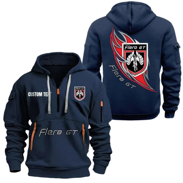 Collectible Vehicle Hoodie Half Zipper, All Over Print Hoodie Gift For Collectible Vehicle Enthusiasts CAR170 - Navy