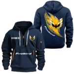 Hoodie Half Zipper Exclusive Logo Gift For Retro Coupe Enthusiasts CAR170 - Navy