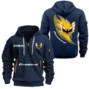 Hoodie Half Zipper Exclusive Logo Gift For Retro Coupe Enthusiasts CAR170 - Navy