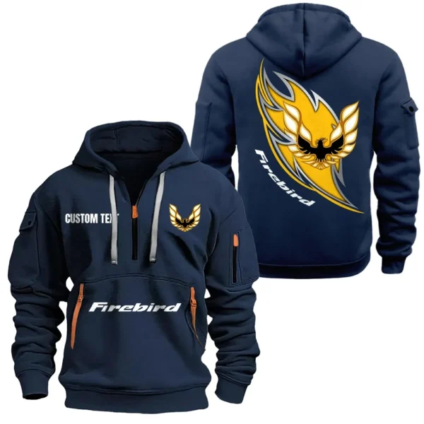 Hoodie Half Zipper Exclusive Logo Gift For Retro Coupe Enthusiasts CAR170 - Navy