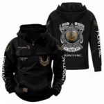 Street Racer Coupe Tactical Quarter Zip Hoodie, Exclusive Logo Hoodie For Car Enthusiasts CAR106 - Black