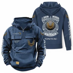 Power Sports Car Tactical Quarter Zip Hoodie, Exclusive Logo Hoodie For Car Enthusiasts CAR106 - Dark Blue