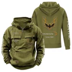 Power Sports Car Tactical Quarter Zip Hoodie, Exclusive Logo Hoodie For Car Enthusiasts CAR960 - Army Green