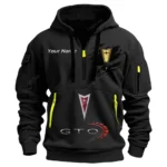 Hoodie Half Zipper Exclusive Logo Gift For Heritage Auto Enthusiasts CAR113 - Black