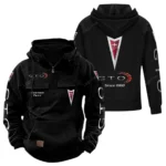 Sporty Classic Coupe Tactical Quarter Zip Hoodie, Exclusive Logo Hoodie For Car Enthusiasts CAR960 - Black