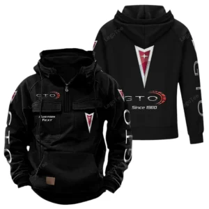 Sporty Classic Coupe Tactical Quarter Zip Hoodie, Exclusive Logo Hoodie For Car Enthusiasts CAR960 - Black