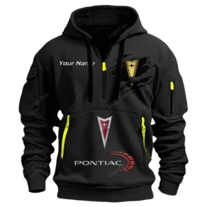 Hoodie Half Zipper Exclusive Logo Gift For Vintage Ride Enthusiasts CAR113 - Black