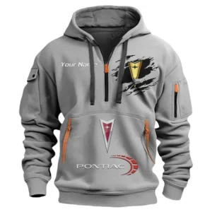 Hoodie Half Zipper Exclusive Logo Gift For Performance Sedan Enthusiasts CAR113 - Gray
