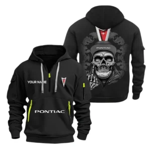 Hoodie Half Zipper Exclusive Logo Gift For Muscle Car Enthusiasts CAR166 - Black
