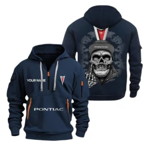Hoodie Half Zipper Exclusive Logo Gift For Retro Coupe Enthusiasts CAR166 - Navy