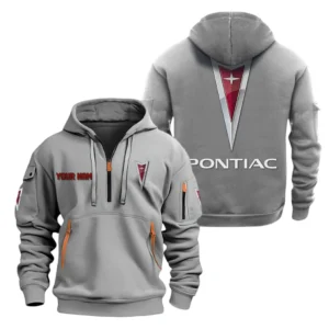 Hoodie Half Zipper Exclusive Logo Gift For Historic American Ride Enthusiasts CAR200 - Gray